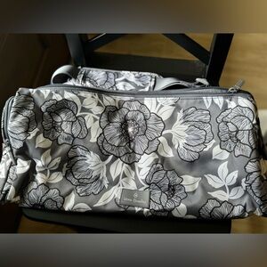 Vera Bradley Lighten Up Medium Active Duffel Bag Moon Shadow Meadow Travel Tote